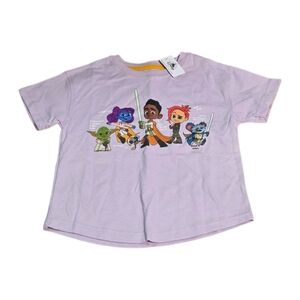 Star Wars Young Jedi Adventures T-Shirt NWT Girls Purple Tee XS/4 Kids Disney